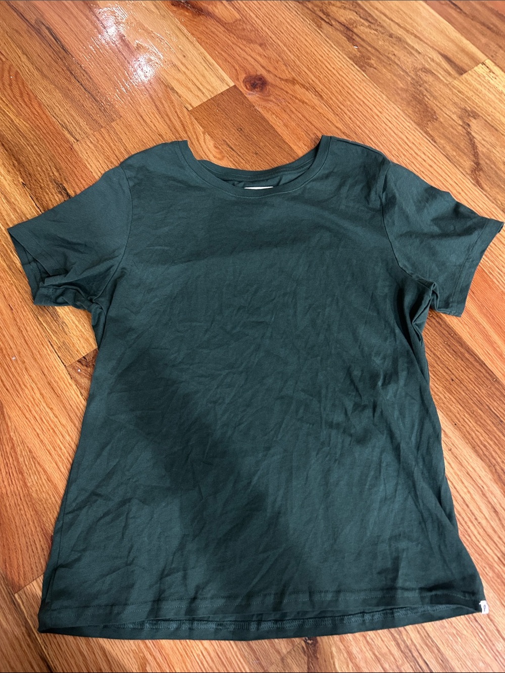 Pact Short Sleeve Crew Tee in Forest Green